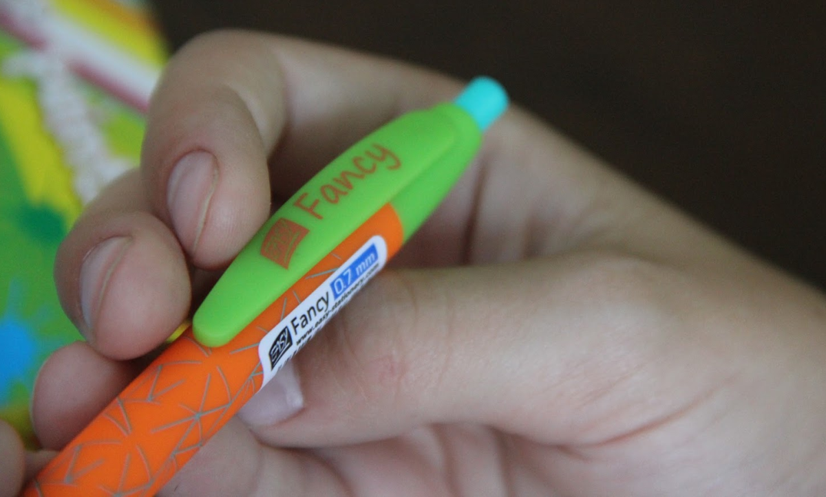 długopis fancy pomarańczowo-zielony