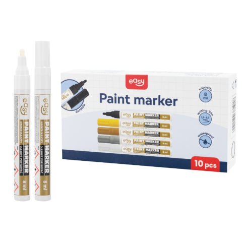 PAINT MARKER | Marker olejowy | okrągła końcówka | biały