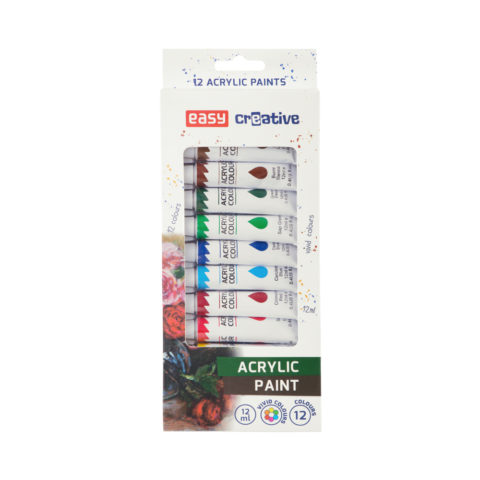 ACRYLIC PAINTS, 12 COLORS