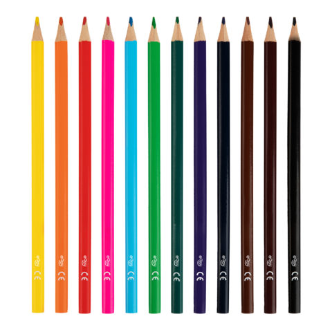 COLOURED PENCIL | graphite pencils | 12 colours