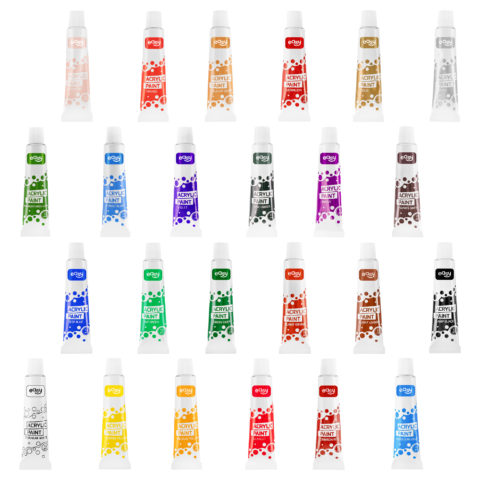 FARBY AKRYLOWE | 24 kolory | 12 ml