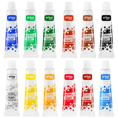 FARBY AKRYLOWE | 24 kolory | 12 ml